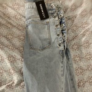 Shein Chain Up Jeans